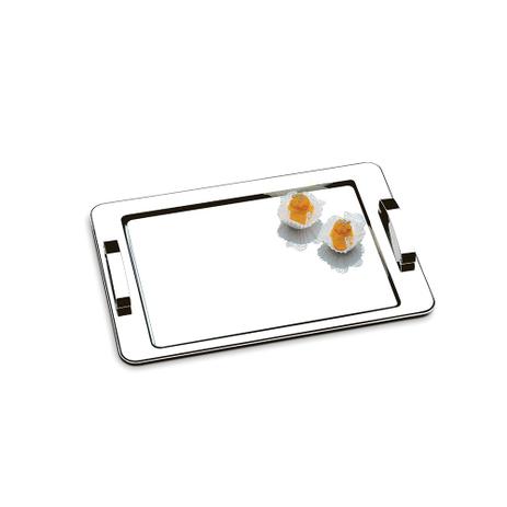 Bandeja inox com alça Brinox átina 37x23cm Menor preço em Bandeja inox com alça Brinox átina 37x23cm