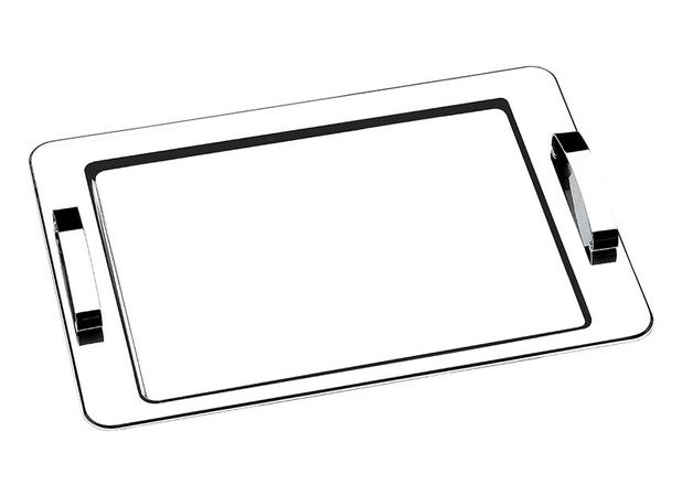 Bandeja Inox Retangular com Alça 28,4 x 40,5 cm Atina Brinox - BRX 421 Menor preço em Bandeja Inox Retangular com Alça 28,4 x 40,5 cm Atina Brinox - BRX 421