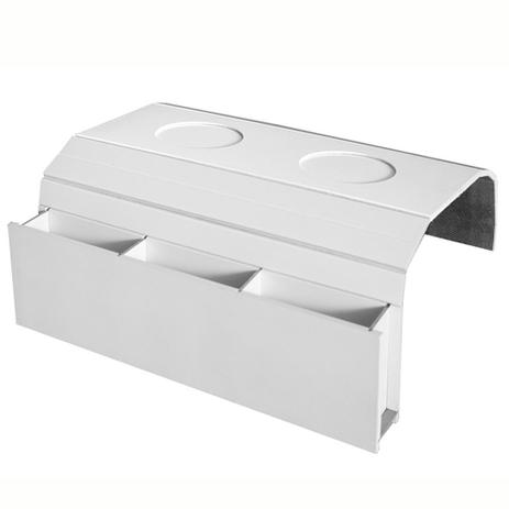 Bandeja Laqueada para Sofá Porta Copos Com Porta Controle Branco - Lubrano decor Menor preço em Bandeja Laqueada para Sofá Porta Copos Com Porta Controle Branco - Lubrano decor
