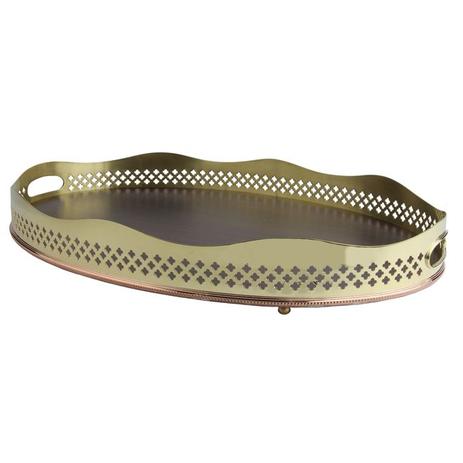 Bandeja Madeleine Classique Oval Latão - St james Menor preço em Bandeja Madeleine Classique Oval Latão - St james