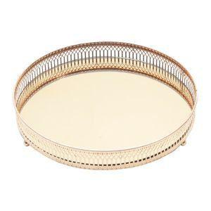 Bandeja metal ornamented edges redonda cobre gde 24,5x24,5x4,5cm - Urban Menor preço em Bandeja metal ornamented edges redonda cobre gde 24,5x24,5x4,5cm - Urban