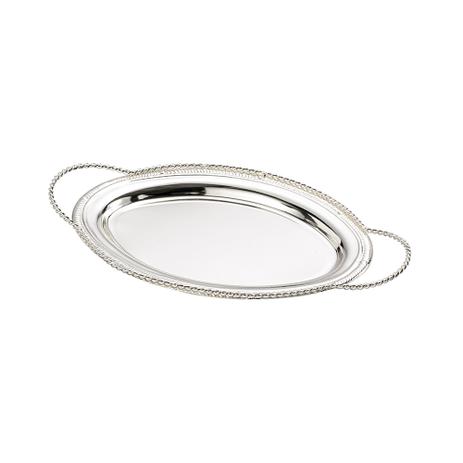 Bandeja oval com alça em zamac Lyor 22,5x13,5cm Menor preço em Bandeja oval com alça em zamac Lyor 22,5x13,5cm