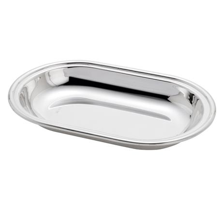 Bandeja oval liso prata 30cm - Rojemac Menor preço em Bandeja oval liso prata 30cm - Rojemac