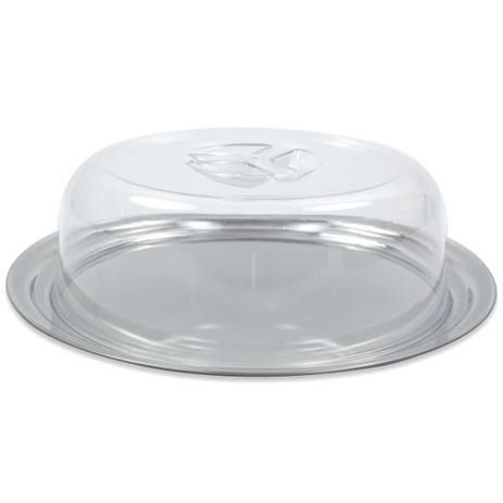 Bandeja Para Bolo em Aço Inox Com Tampa Redonda - Wp connect Menor preço em Bandeja Para Bolo em Aço Inox Com Tampa Redonda - Wp connect