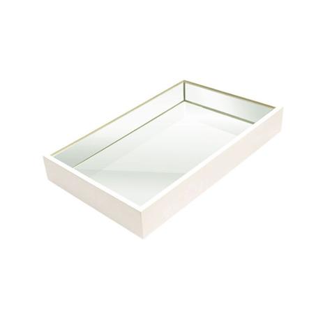 Bandeja Para Lavabo Laqueada e Espelhada Branca - Lubrano decor Menor preço em Bandeja Para Lavabo Laqueada e Espelhada Branca - Lubrano decor