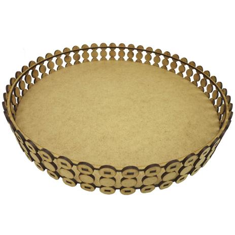 Bandeja Pérolas Redonda 33x33x5 Lisa - MDF a Laser - Palácio da arte é boa?