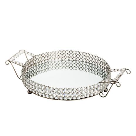 Bandeja Redonda Cristal Espelhada Ferro 35cm Wolff Menor preço em Bandeja Redonda Cristal Espelhada Ferro 35cm Wolff