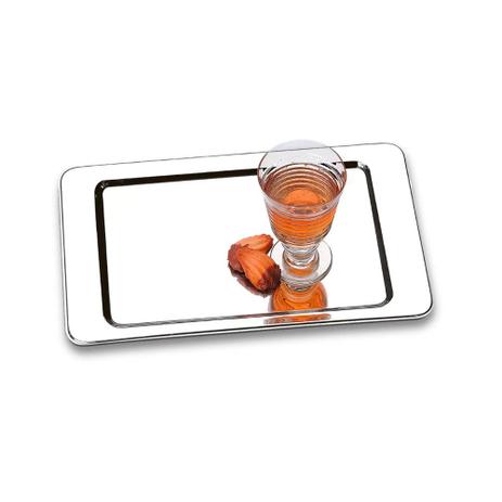 Bandeja Retangular Atina 37 x 23 cm Inox - Brinox Menor preço em Bandeja Retangular Atina 37 x 23 cm Inox - Brinox