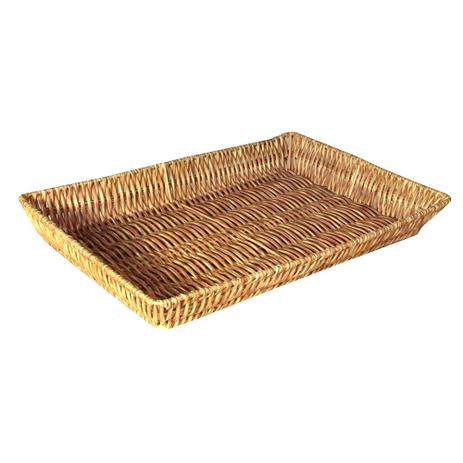Bandeja Retangular Clara Rattan Sintético - Mimo Style Menor preço em Bandeja Retangular Clara Rattan Sintético - Mimo Style