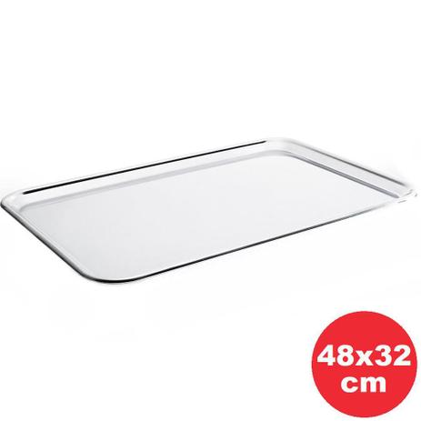 Bandeja Retangular de Aço Inox 48x32cm Linha Arienzo 1682/048 Brinox Menor preço em Bandeja Retangular de Aço Inox 48x32cm Linha Arienzo 1682/048 Brinox