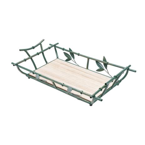 Bandeja Retangular De Ferro 46Cm Com Fundo Amadeirado Prestige Menor preço em Bandeja Retangular De Ferro 46Cm Com Fundo Amadeirado Prestige