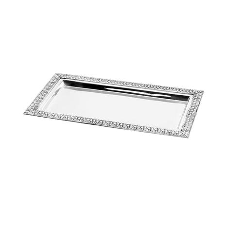 Bandeja Retangular De Latão Prateado 26x15cm Windsor Wolff Menor preço em Bandeja Retangular De Latão Prateado 26x15cm Windsor Wolff