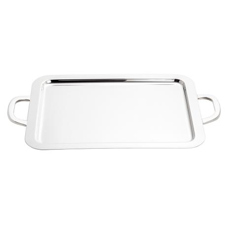 Bandeja retangular em prata com alça Wolff Queens 44x34cm Menor preço em Bandeja retangular em prata com alça Wolff Queens 44x34cm