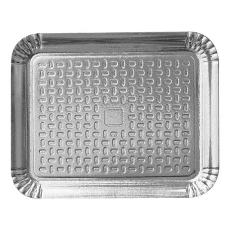 Bandeja Retangular Laminada Prata n6 - Festabox Menor preço em Bandeja Retangular Laminada Prata n6 - Festabox