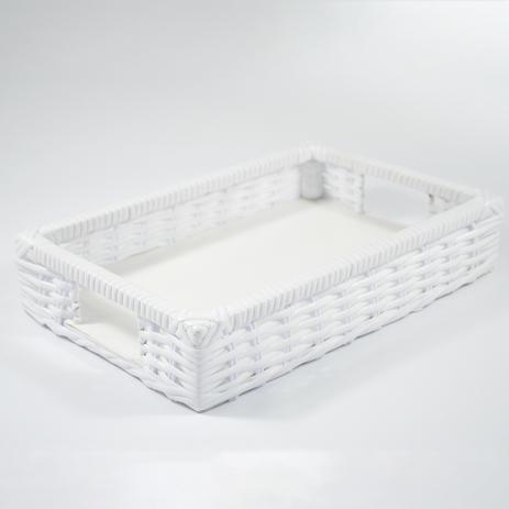 Bandeja Tradicional Multiuso c/ Alça Fibra Sintética 30x20x06 - Branco - Allstate Menor preço em Bandeja Tradicional Multiuso c/ Alça Fibra Sintética 30x20x06 - Branco - Allstate