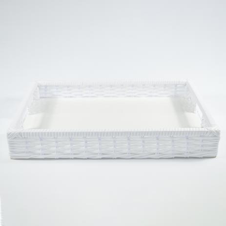 Bandeja Tradicional Multiuso c/ Alça Fibra Sintética 40x30x06 - Branco - Allstate Menor preço em Bandeja Tradicional Multiuso c/ Alça Fibra Sintética 40x30x06 - Branco - Allstate