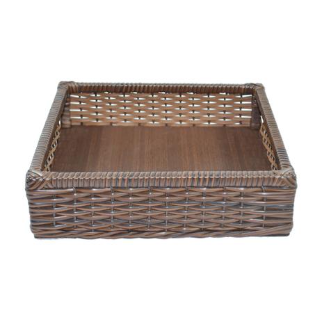 Bandeja Tradicional Multiuso Decorativa Fibra Sintética 30x30x08 - Argila - Allstate Menor preço em Bandeja Tradicional Multiuso Decorativa Fibra Sintética 30x30x08 - Argila - Allstate