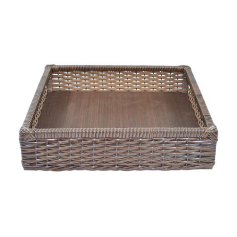 Bandeja Tradicional Multiuso Decorativa Fibra Sintética 35x35x08 - Argila - Allstate Menor preço em Bandeja Tradicional Multiuso Decorativa Fibra Sintética 35x35x08 - Argila - Allstate
