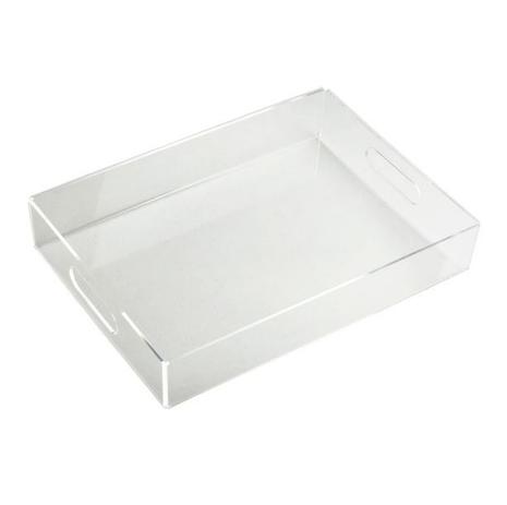 Bandeja Transparente Multiuso Acrílica Retangular 34x25x5cm - Paramount Menor preço em Bandeja Transparente Multiuso Acrílica Retangular 34x25x5cm - Paramount