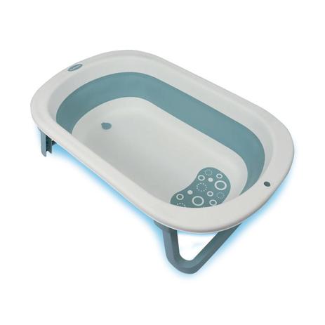 Banheira Dobravel Infantil Com Antiderrapante Kababy Azul Banheira De Bebe E Acessorios Magazine Luiza