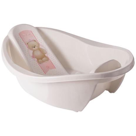 Banheira Ergonômica 24 lts - Ursa Rosa - Plasutil Menor preço em Banheira Ergonômica 24 lts - Ursa Rosa - Plasutil
