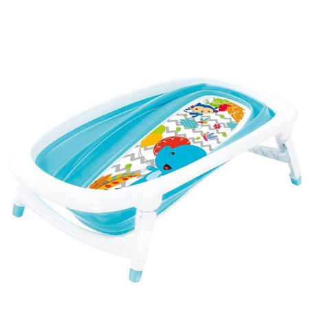 Banheira Portátil Dobrável Flexível Azul - Color Baby - Collor baby é boa?
