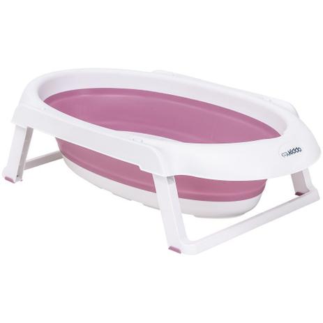 Banheira Portátil para Bebê Jelly Retrátil c/ Sensor de Temperatura Kiddo Rosa Menor preço em Banheira Portátil para Bebê Jelly Retrátil c/ Sensor de Temperatura Kiddo Rosa