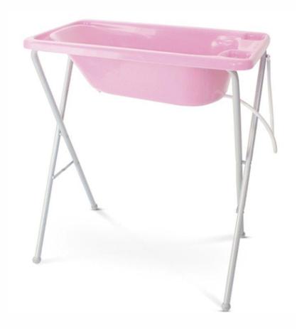 Banheira Rosa Claro Rigída Plastica Bebê Suporte Galzerano Menor preço em Banheira Rosa Claro Rigída Plastica Bebê Suporte Galzerano