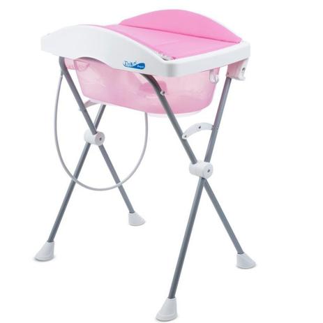 Banheira Tchibum com Trocador Rosa - Burigotto Menor preço em Banheira Tchibum com Trocador Rosa - Burigotto