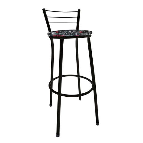 Banqueta Alta Cairo Preta Assento Preto Vermelho Rock - Shopping bistro é boa?