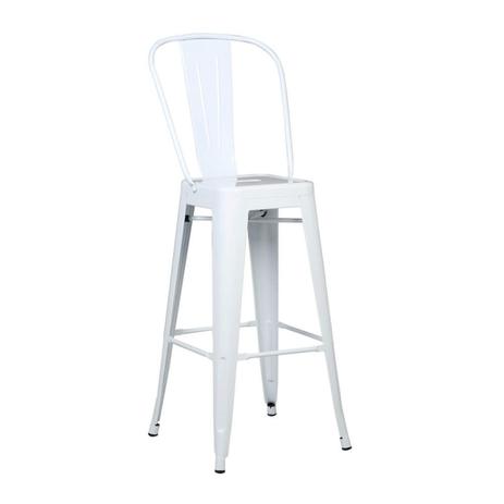 Banqueta Alta com Encosto Iron Industrial Rivatti Branco Menor preço em Banqueta Alta com Encosto Iron Industrial Rivatti Branco