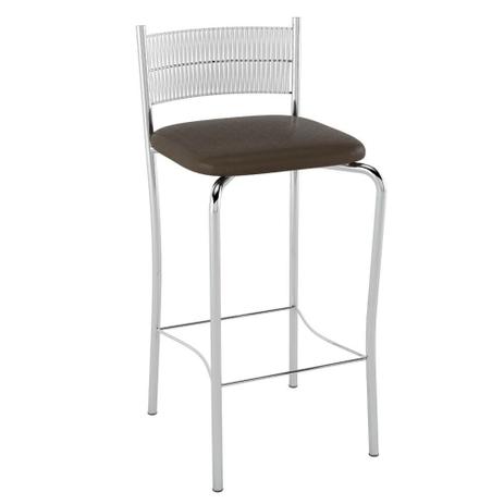 Banqueta Alta com Encosto Junco Branco - Couríssimo Metalizado Café - Pozza é boa?