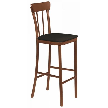 Menor preço em Banqueta Alta Estofada Viena Danúbio Tramontina Amêndoa/Preto