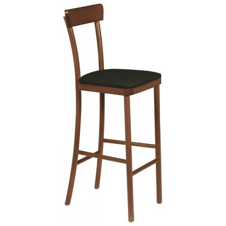 Banqueta Alta Estofada Viena Tramontina Amêndoa/Preto Menor preço em Banqueta Alta Estofada Viena Tramontina Amêndoa/Preto