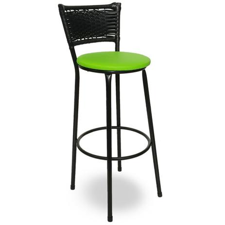 Banqueta Bistrô Hawaii Rattan Junco Preto Epóxi e Assento Verde - Decore fácil shop é boa?
