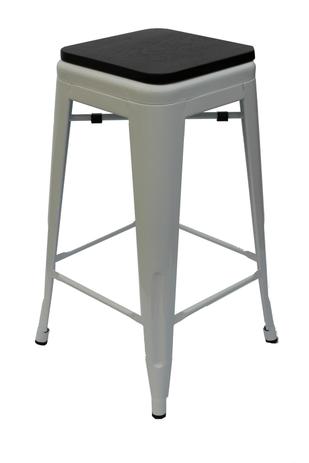 Banqueta Branca Iron Industrial Cozinha Com Assento madeira - N1 Menor preço em Banqueta Branca Iron Industrial Cozinha Com Assento madeira - N1