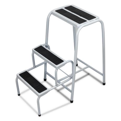 Banqueta Dobrável Forte Mini Escada 3 Degraus Banquinho Retrátil Super Resistente Antiderrapante - Utilaço Menor preço em Banqueta Dobrável Forte Mini Escada 3 Degraus Banquinho Retrátil Super Resistente Antiderrapante - Utilaço