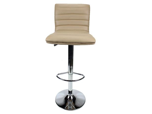 Banqueta Estofada Gomo Marrom Clara Alta Para Cozinha Lanchonete Bar - Chairs Menor preço em Banqueta Estofada Gomo Marrom Clara Alta Para Cozinha Lanchonete Bar - Chairs