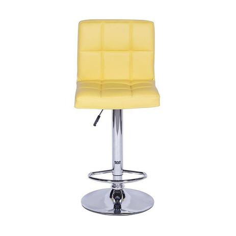 Banqueta Gomos Base Disco Cromada Amarela - Inovakasa Menor preço em Banqueta Gomos Base Disco Cromada Amarela - Inovakasa