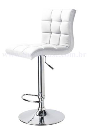 Banqueta Gomos Cromada Courissimo Branco 10138 - Sun house Menor preço em Banqueta Gomos Cromada Courissimo Branco 10138 - Sun house