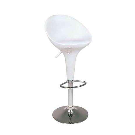 Banqueta lotus c/ encosto branca - mor Menor preço em Banqueta lotus c/ encosto branca - mor