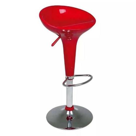 Menor preço em Banqueta Lótus com Base Giratória e Ajuste de Altura Cor Vermelha MOR