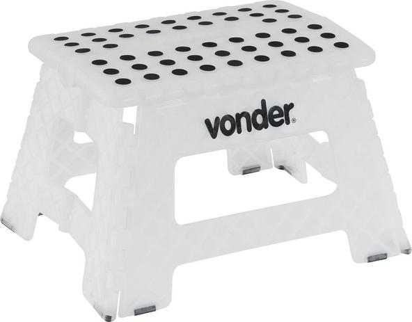 Banqueta plástica dobrável 355x285x220mm 150kg - Vonder Menor preço em Banqueta plástica dobrável 355x285x220mm 150kg - Vonder