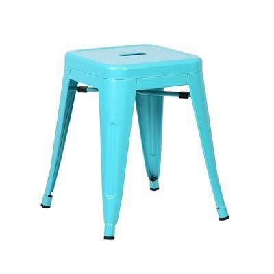 Banqueta Tolix Iron Aço Carbono 45cm - Azul Tiffany - Eu quero decorar Menor preço em Banqueta Tolix Iron Aço Carbono 45cm - Azul Tiffany - Eu quero decorar
