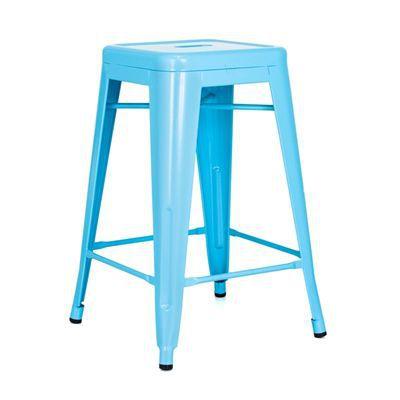 Banqueta Tolix Iron Aço Carbono 61cm - Azul Claro - Eu quero decorar Menor preço em Banqueta Tolix Iron Aço Carbono 61cm - Azul Claro - Eu quero decorar