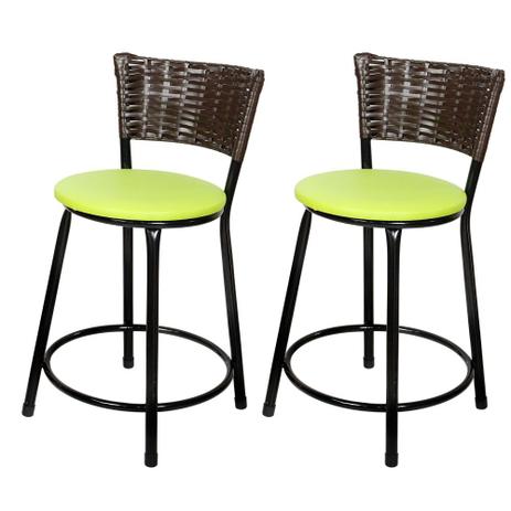 Banquetas Baixa Para Cozinha Hawai Café 2Un Assento Verde - Laumar Menor preço em Banquetas Baixa Para Cozinha Hawai Café 2Un Assento Verde - Laumar