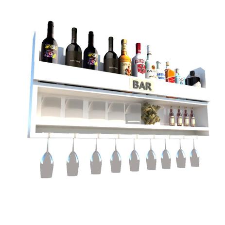 Bar Barzinho Adega Suporte de Parede Para Whisky Vinhos Bebidas 100x45cm Branco Fosco - Soul Fins Menor preço em Bar Barzinho Adega Suporte de Parede Para Whisky Vinhos Bebidas 100x45cm Branco Fosco - Soul Fins