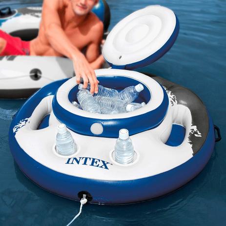 Bar Cooler Flutuante 15 Litros 30 Latas 05 Porta Copos - Intex Menor preço em Bar Cooler Flutuante 15 Litros 30 Latas 05 Porta Copos - Intex