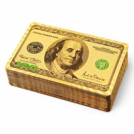 Baralho Dourado Ouro 24k Prova de Água Poker Truco Cartas Jogos - Thata esportes Menor preço em Baralho Dourado Ouro 24k Prova de Água Poker Truco Cartas Jogos - Thata esportes