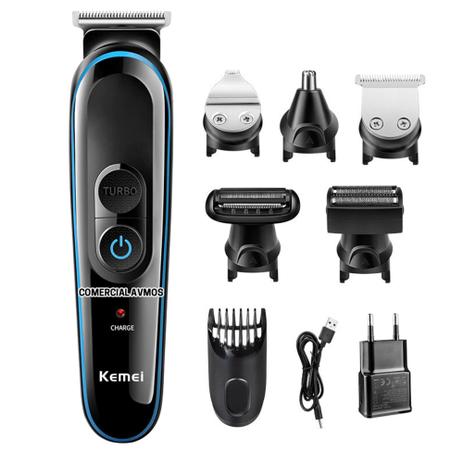 Barbeador Eletrico 5 Em 1 Shaver Kemei Km-690 Original Menor preço em Barbeador Eletrico 5 Em 1 Shaver Kemei Km-690 Original